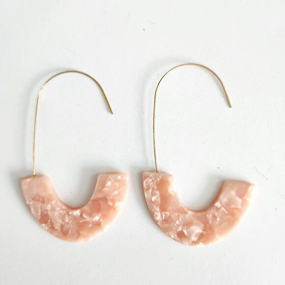 Bundle and Save- 2 for $30 Pink and Gold Statement Earrings. Minimalist Jewelry - Picture 1 of 6